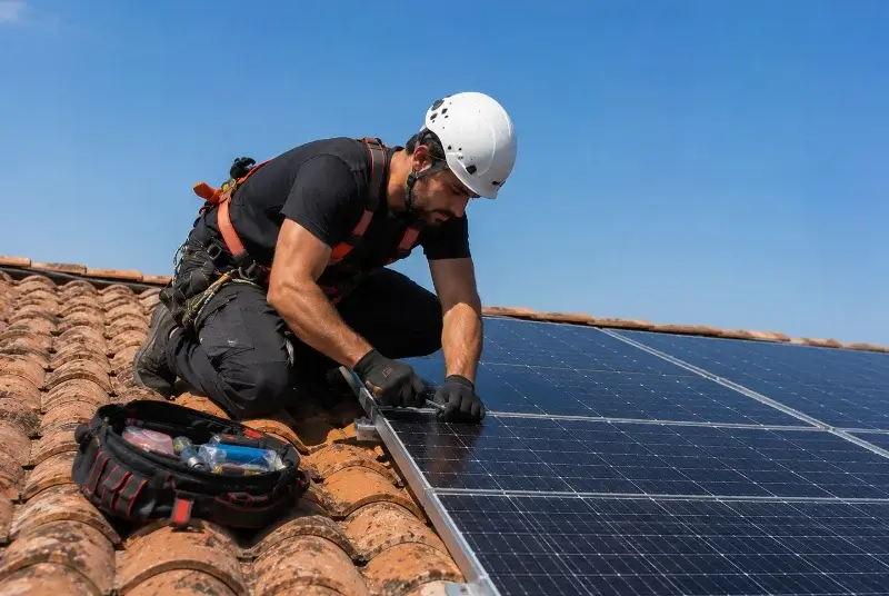 Maintenance et monitoring de panneaux solaires à Nivolas-Vermelle